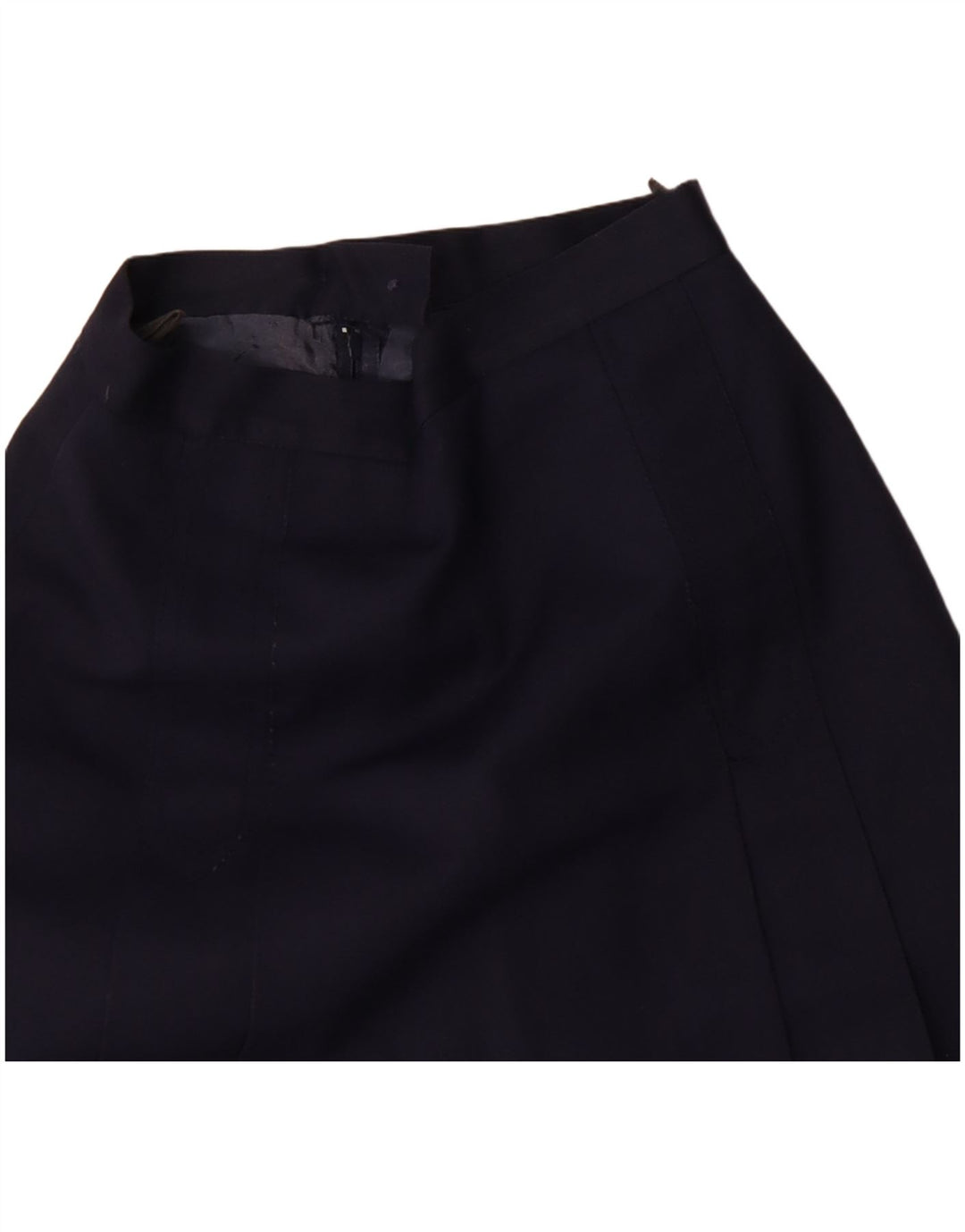 Gonna a trapezio da donna vintage W24 XS blu navy