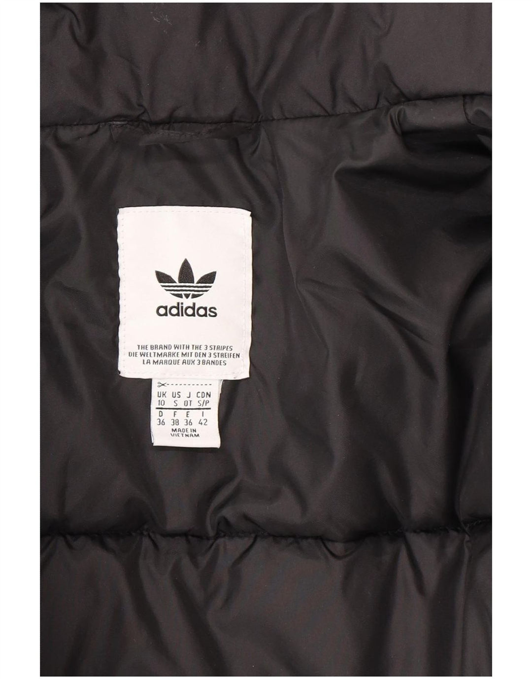 Giacca imbottita oversize da donna Adidas UK 10 Small Poliestere nero