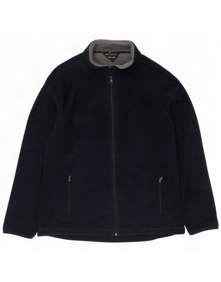 Giacca in pile da uomo Marks & Spencer UK 40 grande poliestere blu navy