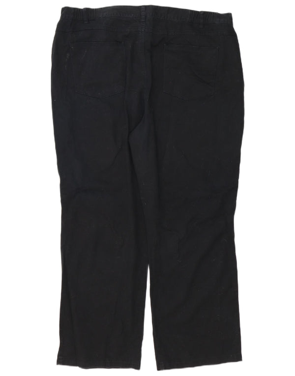 Pantaloni casual dritti da donna Marks & Spencer UK 22 3XL W42 L29 Nero
