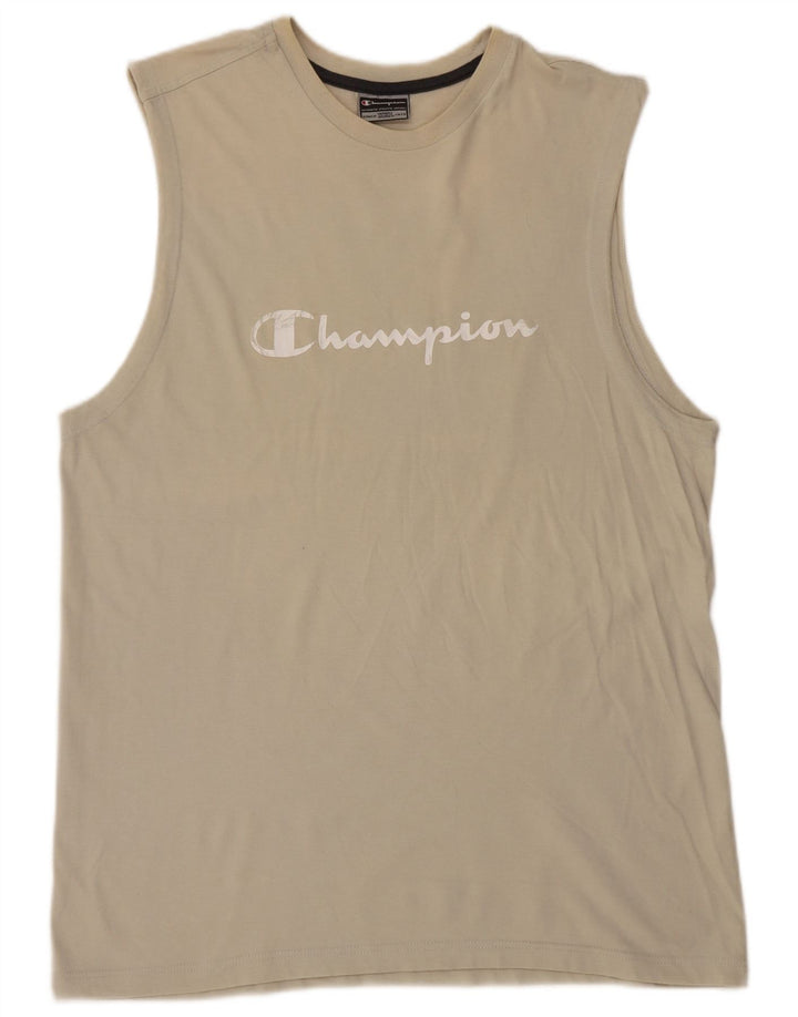 T-shirt grafica da uomo Champion Top 2XL cotone grigio