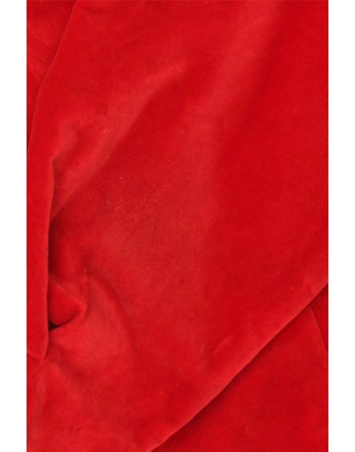 Giacca vintage da donna in velluto a 5 bottoni in velluto UK 10 piccola in cotone rosso