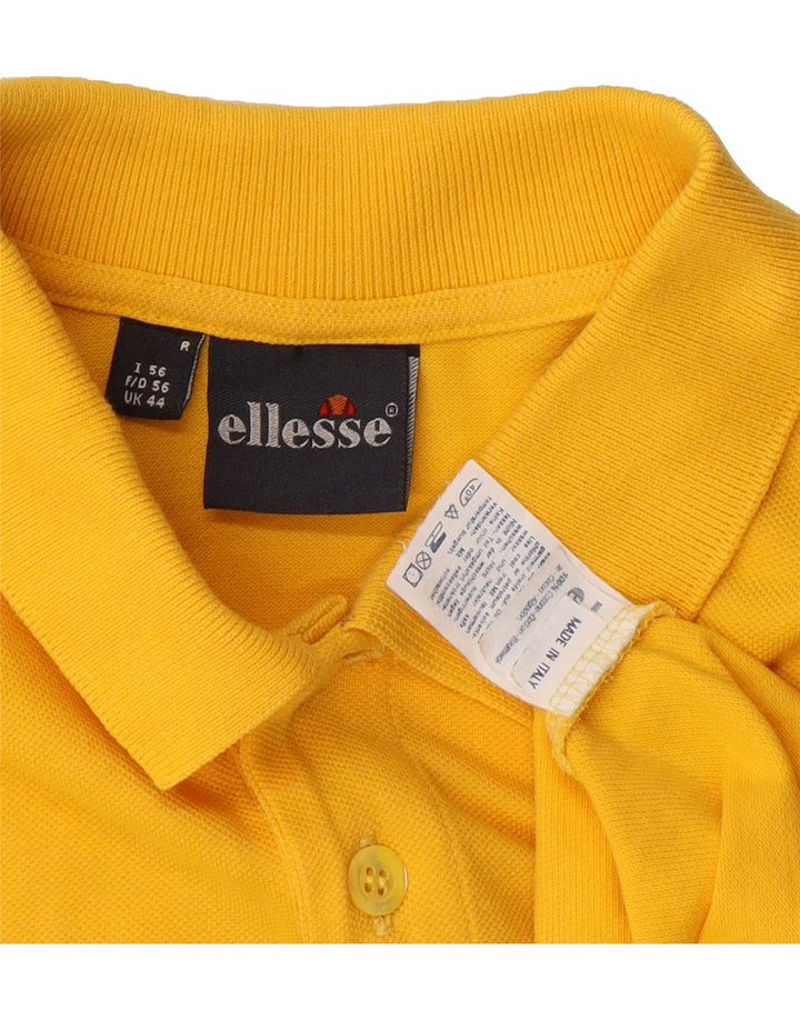ELLESSE Mens Polo Shirt XL Yellow Cotton Vintage Ellesse and Second-Hand Ellesse from Messina Hembry 