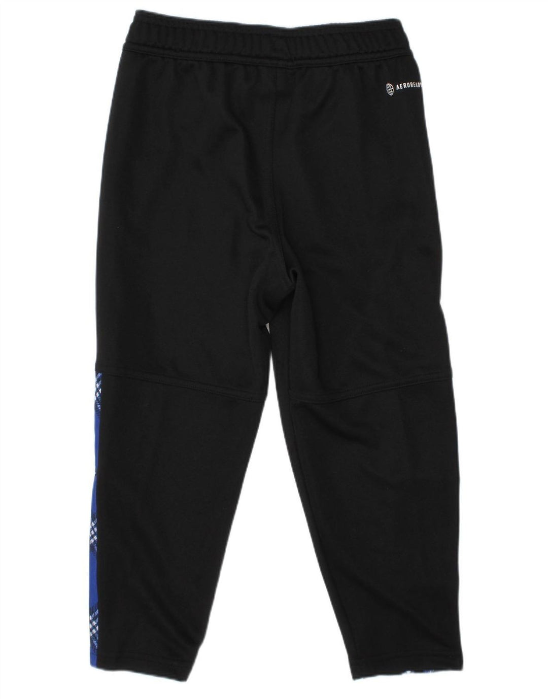 ADIDAS Boys Aeroready Tracksuit Trousers 7-8 Years  Black Plaid Polyester