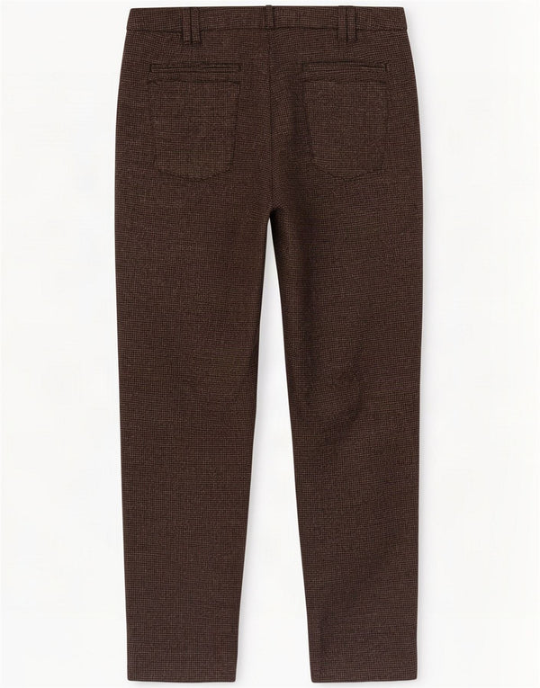Armani Pantaloni chino slim da donna EU 42 Large W30 L27 Pied de poule marrone