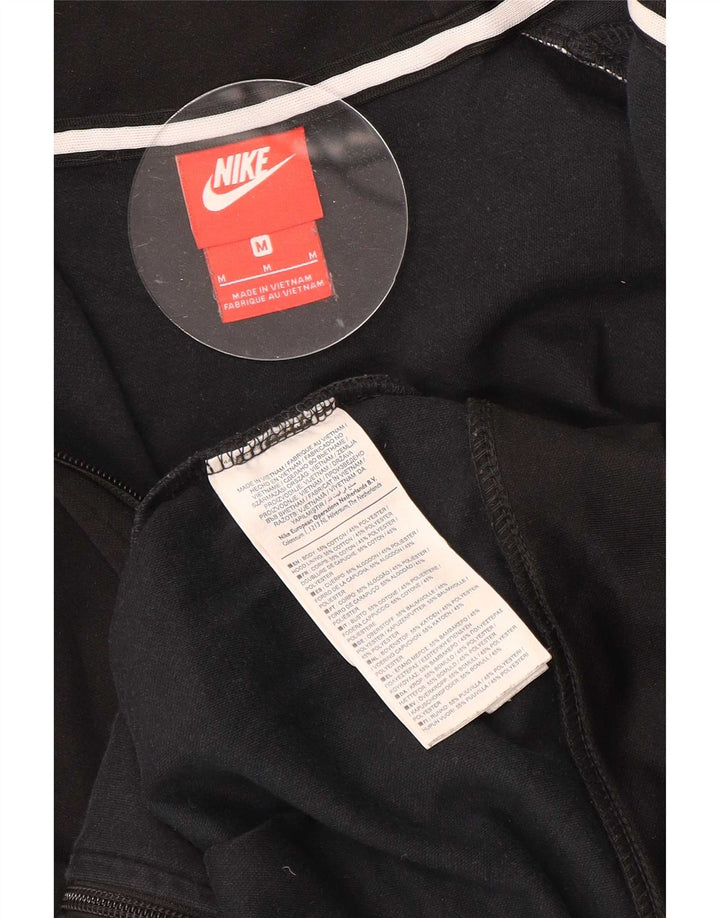 Felpa con cappuccio e zip Nike da uomo in cotone nero medio