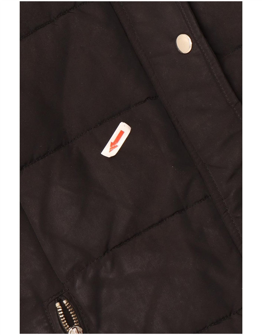 Giacca imbottita con cappuccio da donna Topshop UK 12 poliestere nero medio