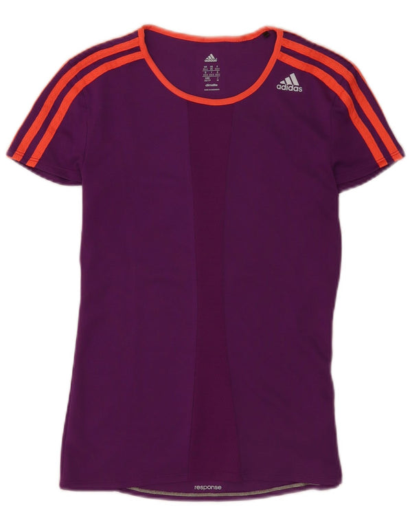 T-shirt da donna Adidas Top UK 4/6 XS viola poliestere sportivo