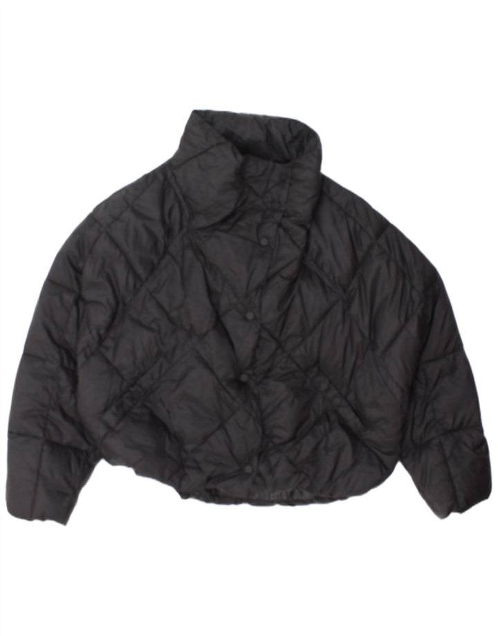 Giacca imbottita oversize da donna ZARA UK 16 grande poliestere nero