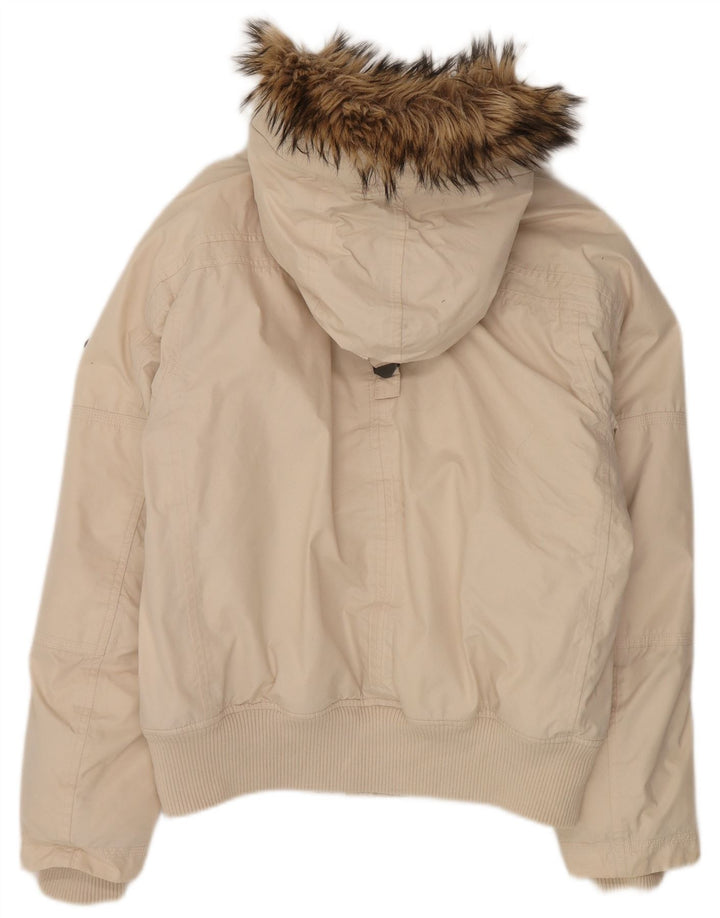 Giubbotto bomber con cappuccio da uomo Timberland UK 38 Cotone beige medio