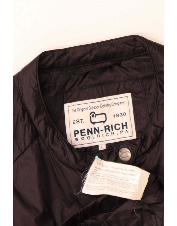 Giacca imbottita da donna Woolrich UK 14 Large nera in poliammide
