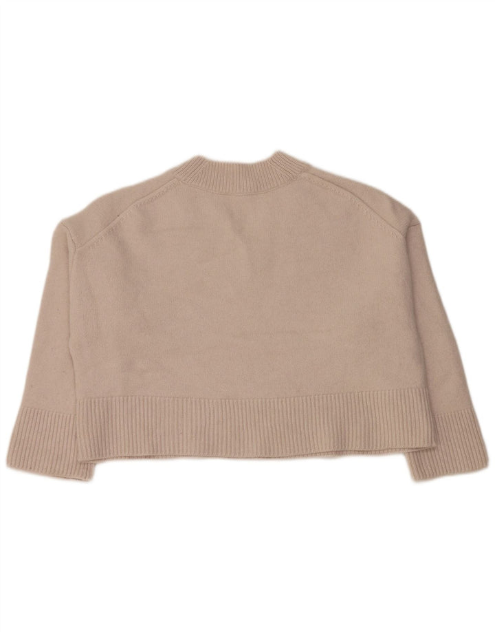 Maglione corto con scollo a V da donna di White Stuff UK 16 Lana grigia grande