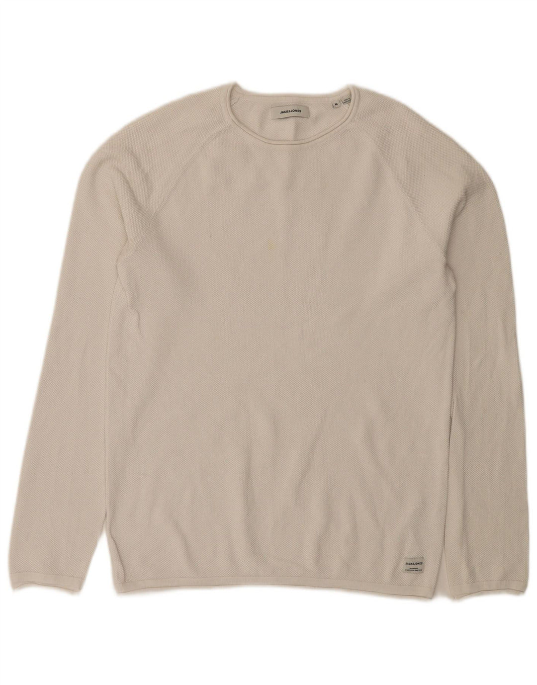 Jack & Jones Maglione da uomo con scollo a barca in cotone bianco medio