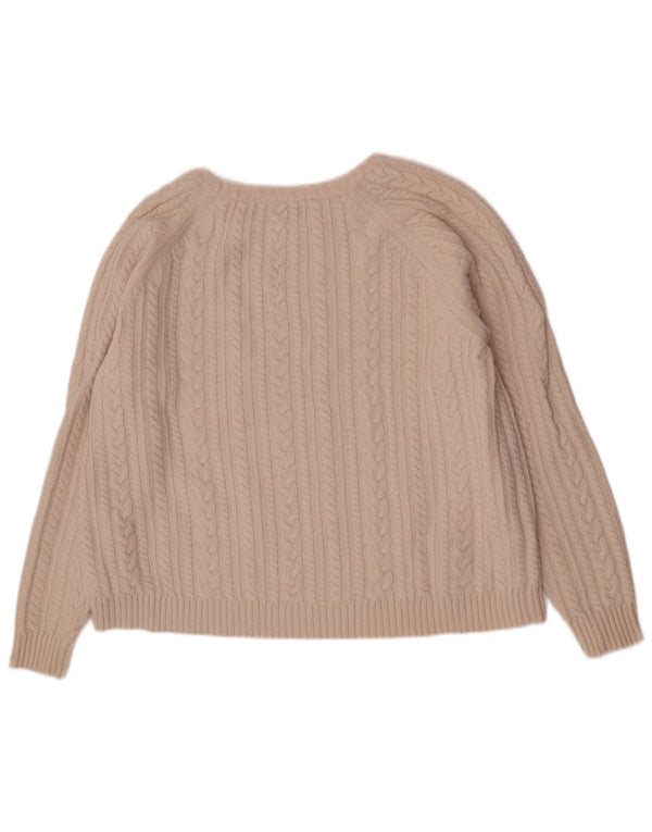 Maglione da donna Max Mara, vestibilità ampia, con scollo a barca, UK 16, grande, bianco sporco