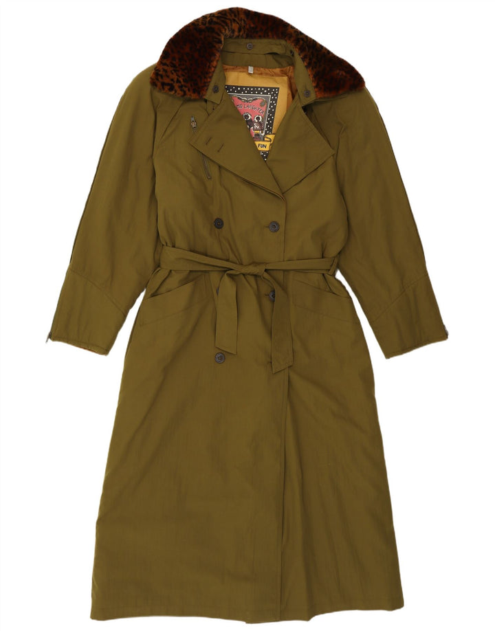 Cappotto doppiopetto da donna Eskimo UK 12 Classico in poliestere verde medio
