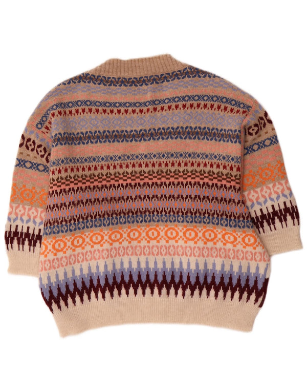 Maglione maglione con scollo a V da weekend da donna Max Mara UK 18 XL multicolore