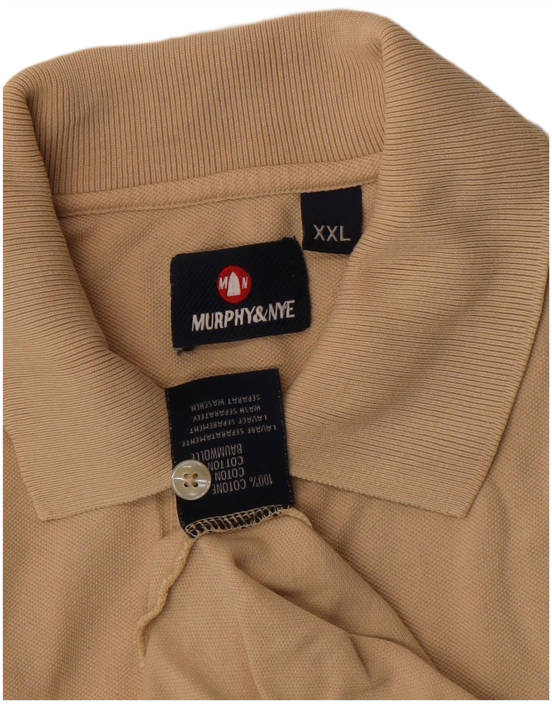 Polo da uomo Murphy & Nye 2XL in cotone beige