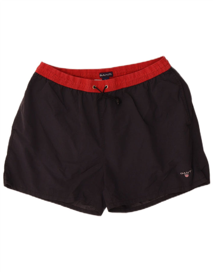 Pantaloncini da bagno da uomo Gant XL in nylon color block nero