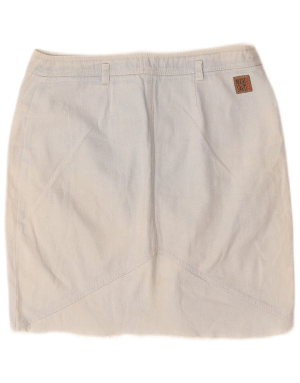 Gonna di jeans vintage da donna IT 46 grande W30 in cotone blu