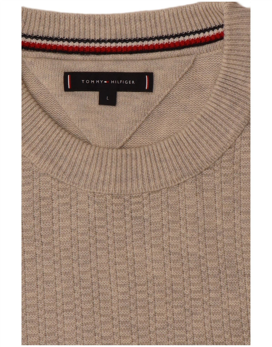 Maglione maglione girocollo da uomo Tommy Hilfiger grande beige