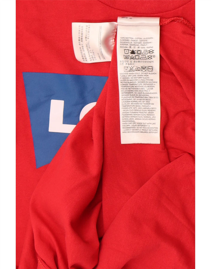 T-shirt grafica da uomo Levi's Top in cotone rosso medio