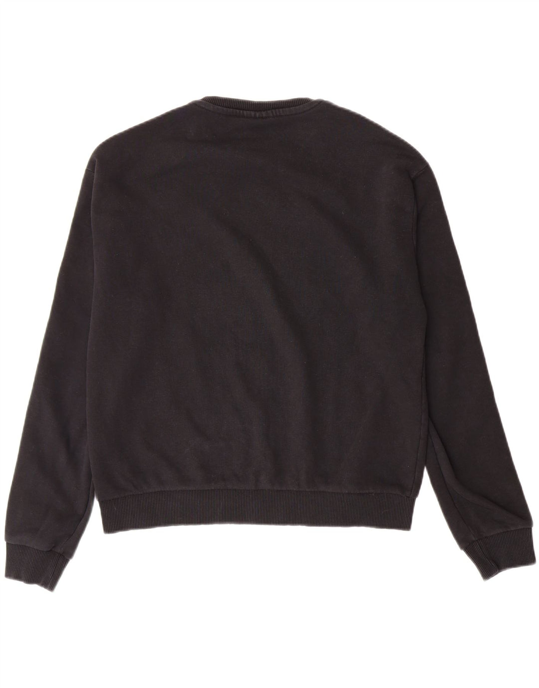 FILA Womens Crop Graphic Sweatshirt Jumper UK 14 Medium Black Cotton Vintage Fila and Second-Hand Fila from Messina Hembry 