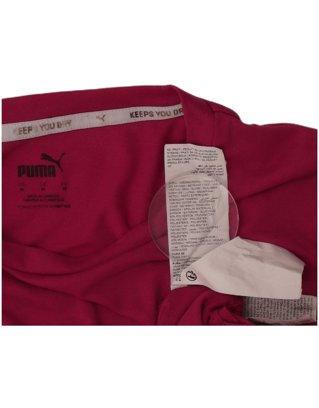 T-shirt grafica da donna Puma UK 14 poliestere rosa medio