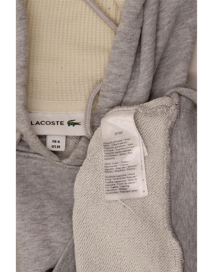 Maglione con cappuccio da uomo LACOSTE taglia 4 cotone grigio medio