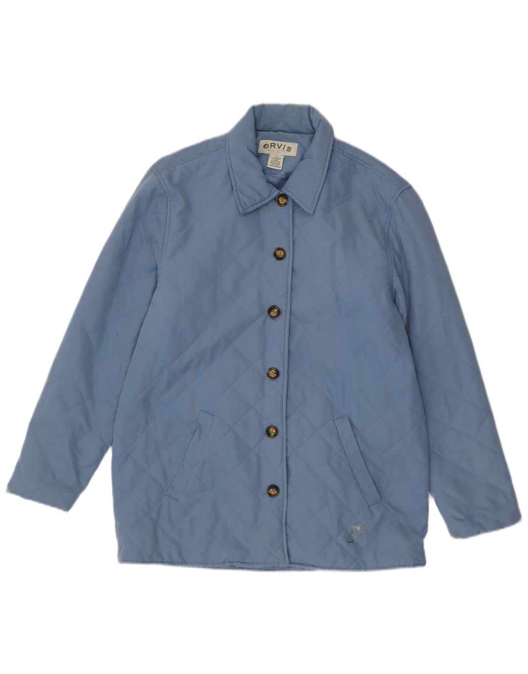 Giacca trapuntata da donna Orvis UK 14 poliestere blu medio