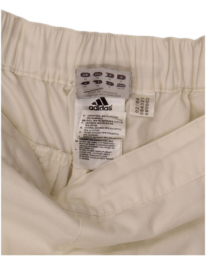 Pantaloncini cargo con grafica Adidas da donna medi W34 poliestere bianco sporco