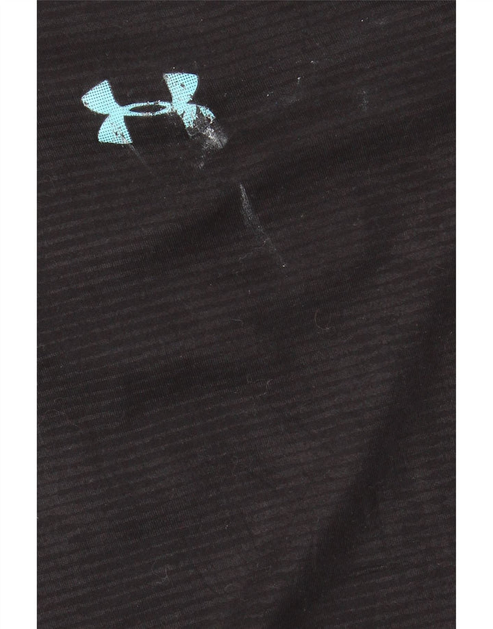 Under Armour Uomo Heat Gear Zip Collo Pullover Tuta Top Grande Nero