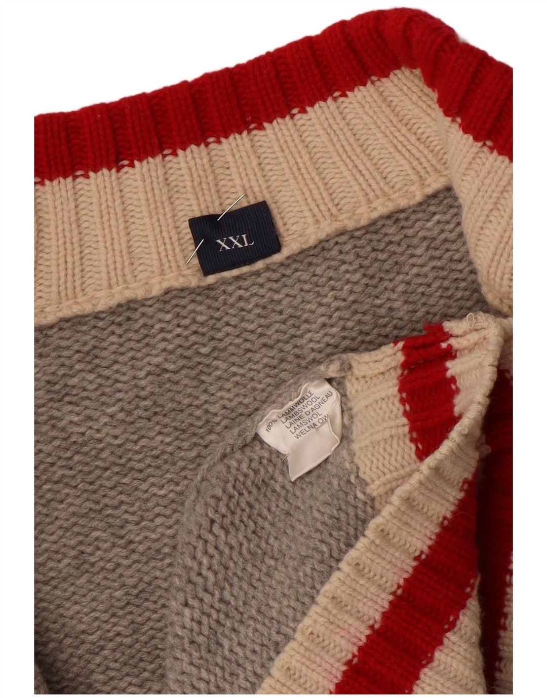 MC NEAL Maglione cardigan da uomo 2XL Lana grigia