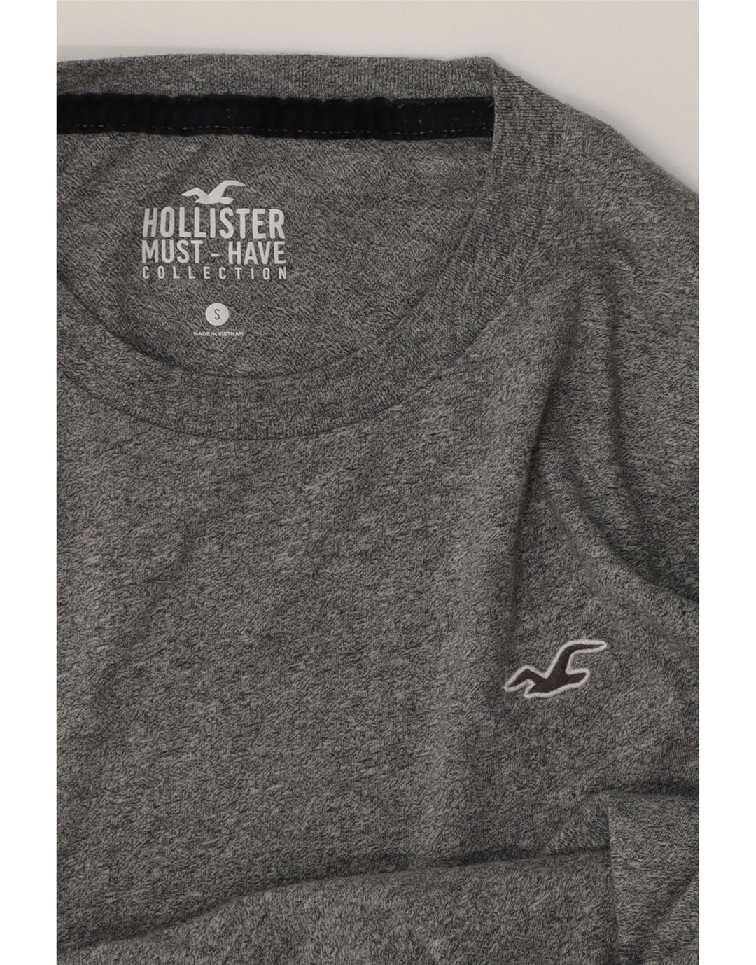 T-shirt Hollister da uomo piccola piccola grigia chiazzata