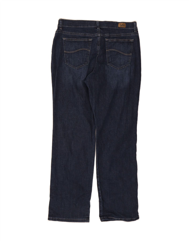 LEE Womens Mid Rise Straight Jeans US 12 Large W32 L29 Navy Blue Vintage Lee and Second-Hand Lee from Messina Hembry 