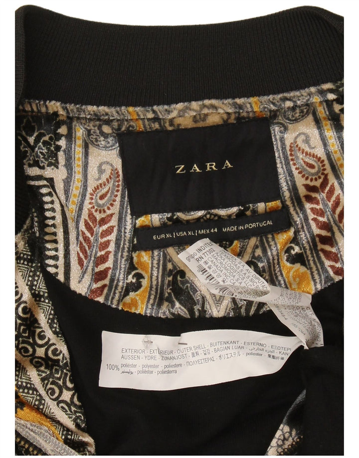 Giubbotto bomber da donna Zara UK 18 XL Poliestere Paisley multicolore