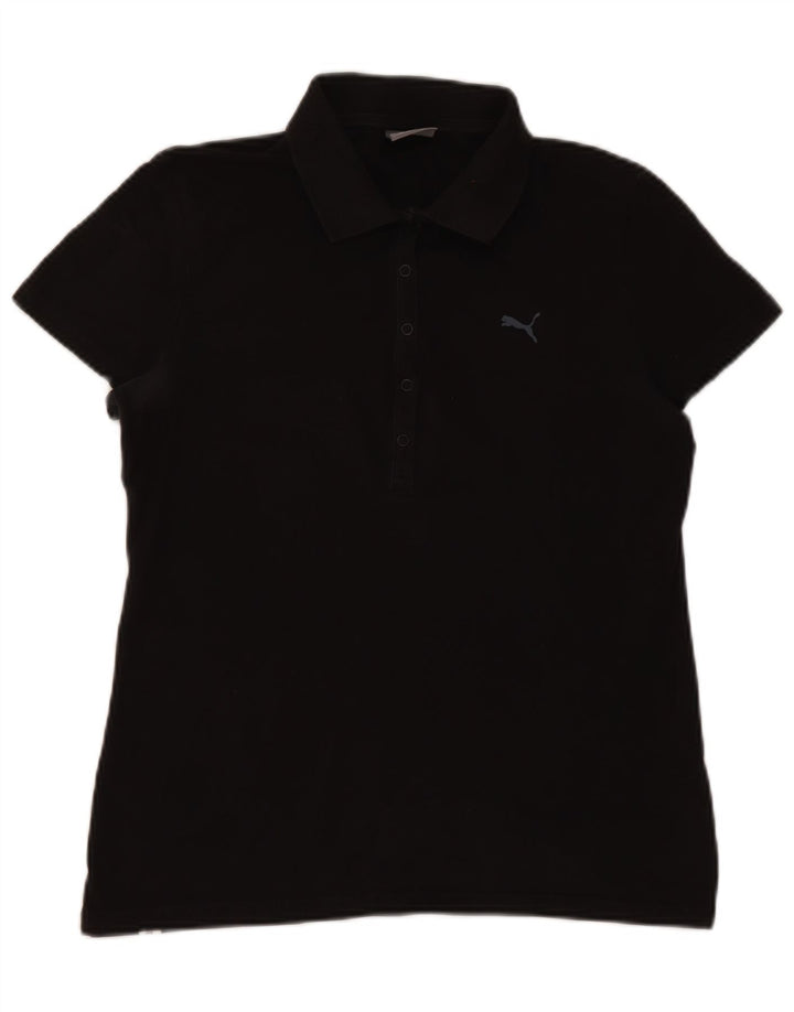 Polo da donna Puma UK 14 grande in cotone nero