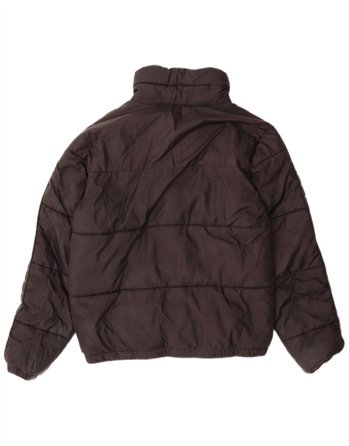 KAPPA Mens Graphic Padded Jacket UK 34 XS Black Polyester