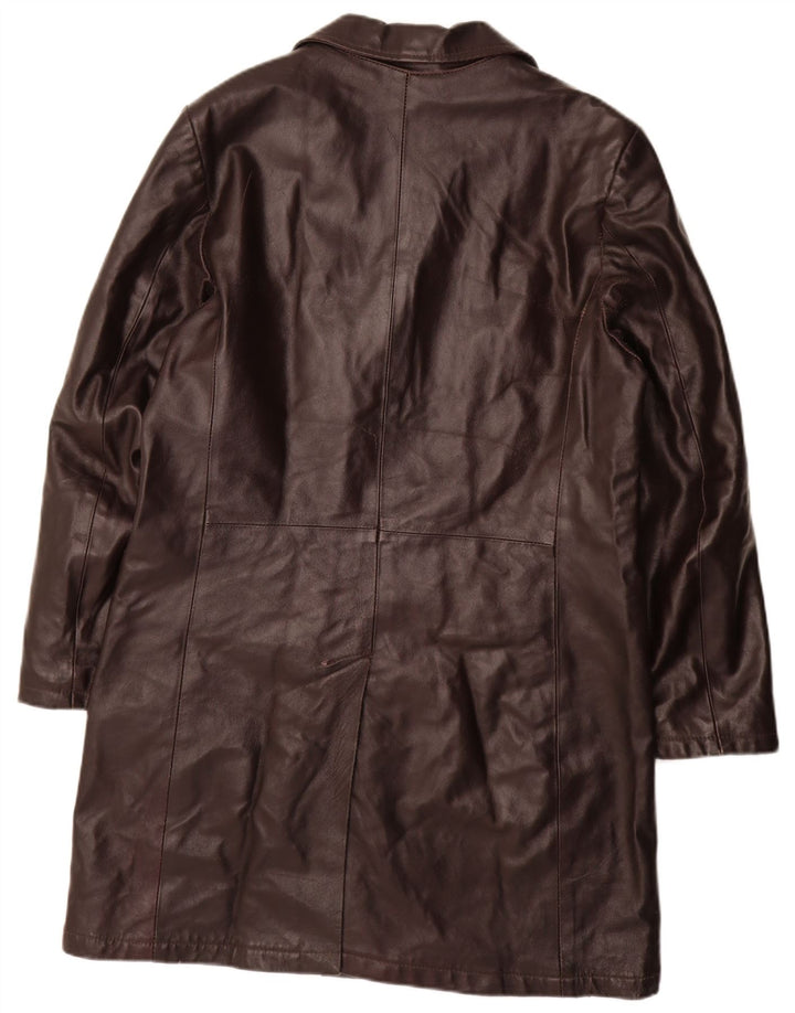 METROPOLITAN Cappotto in Pelle da Uomo IT 50 Large in Pelle Marrone