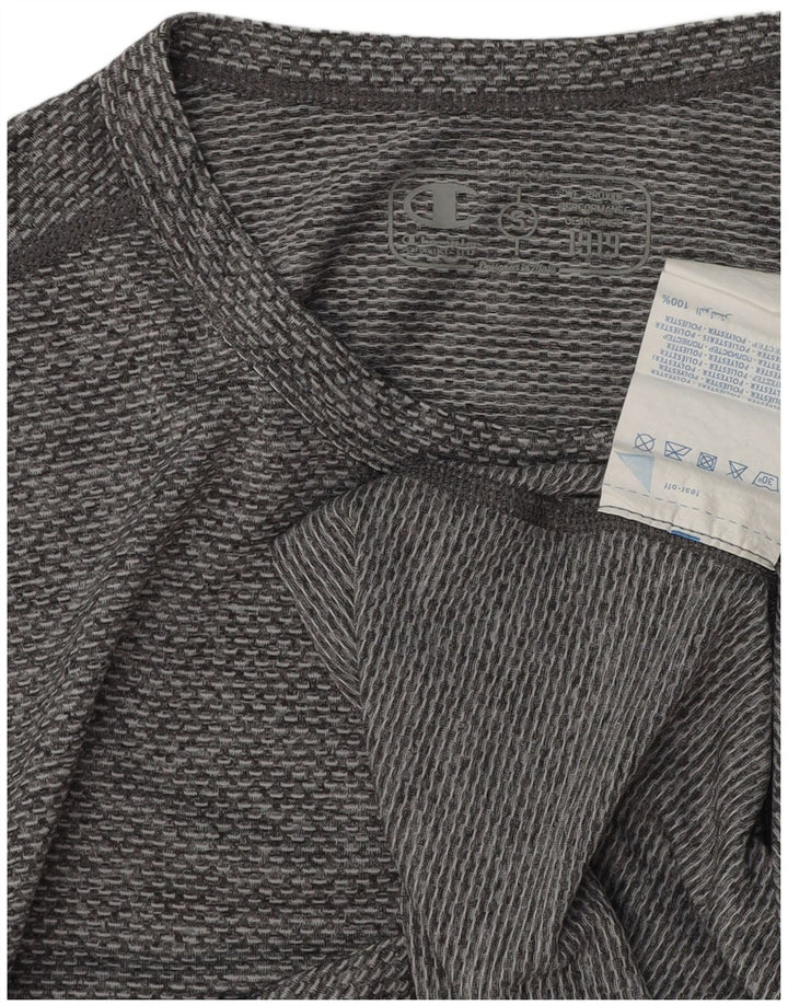 T-shirt da uomo Champion Top piccola in poliestere chiazzato grigio