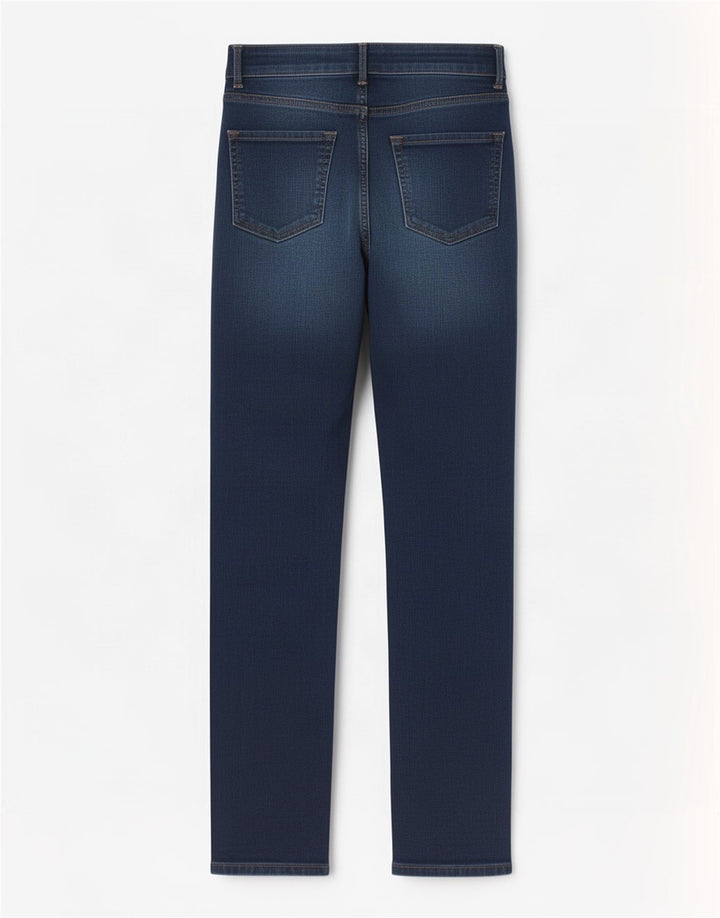 Jeans dritti da donna Marks & Spencer UK 8 piccoli W36 L28 blu navy