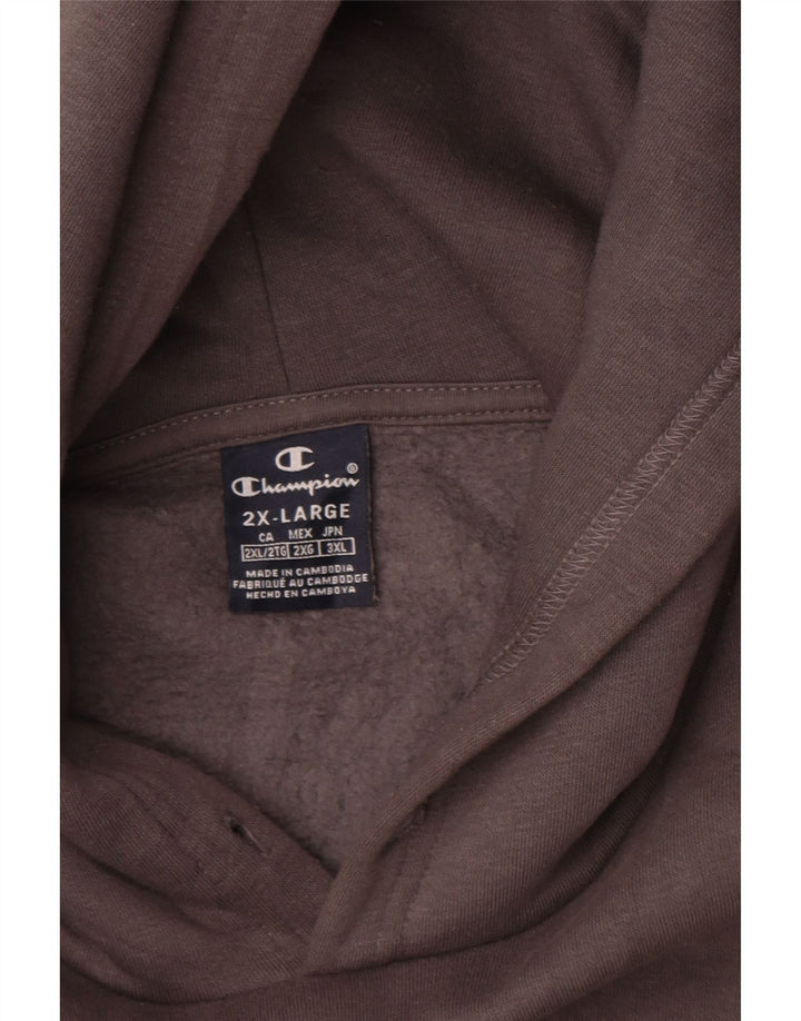 Maglione con cappuccio grafico da uomo CHAMPION 2XL Grigio