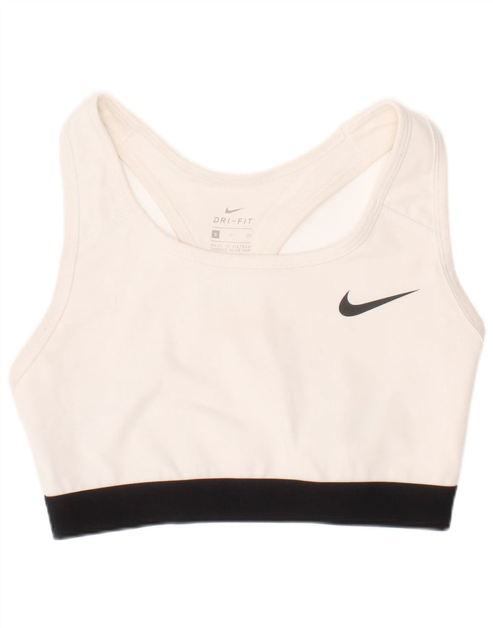 Reggiseno sportivo Nike Dri Fit da donna, piccolo, bianco, in poliestere
