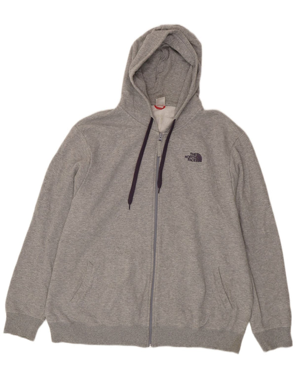 Felpa con cappuccio e zip da uomo The North Face 2XL in cotone grigio
