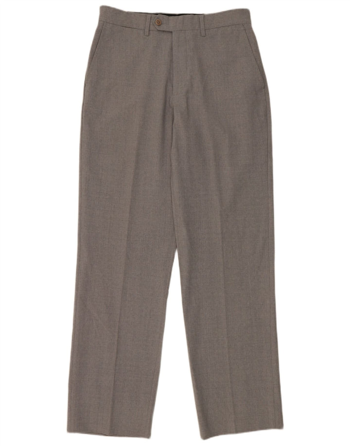 Pantaloni da abito dritti da uomo Zara EU 40 Medium W31 L31 Lana grigia