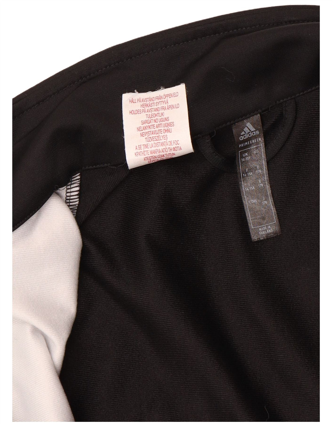 Giacca top della tuta da ragazzo ADIDAS 14-15 anni color block nero