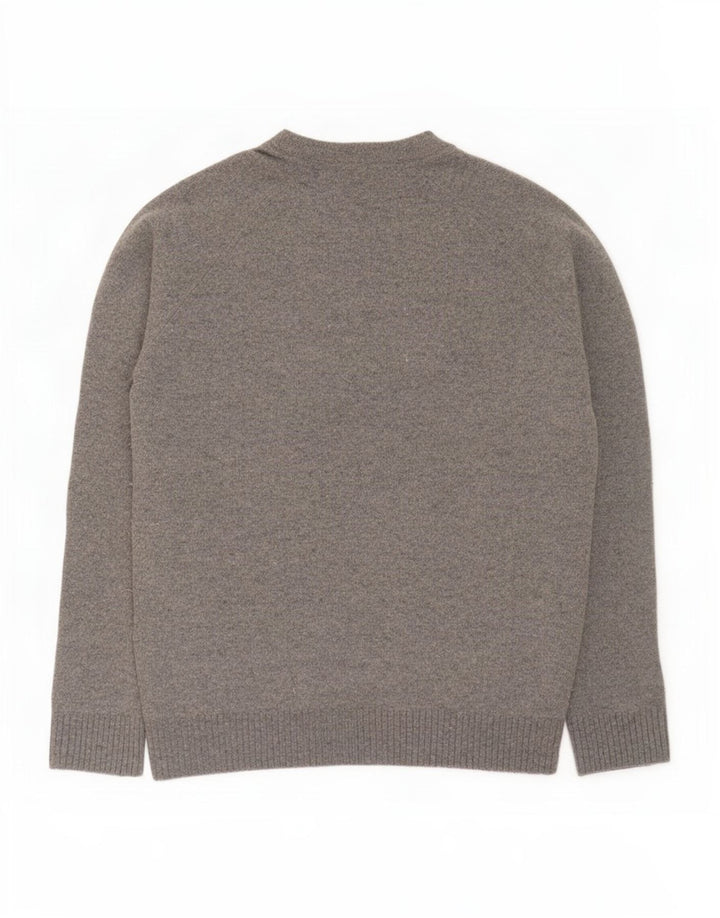 Maglione Zara da uomo con scollo a barca piccolo in lana grigia