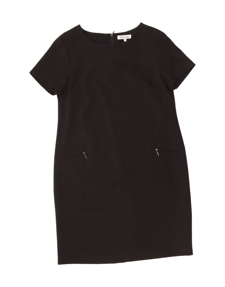 VINTAGE Womens Sheath Dress UK 12 Medium Black Vintage Vintage and Second-Hand Vintage from Messina Hembry 