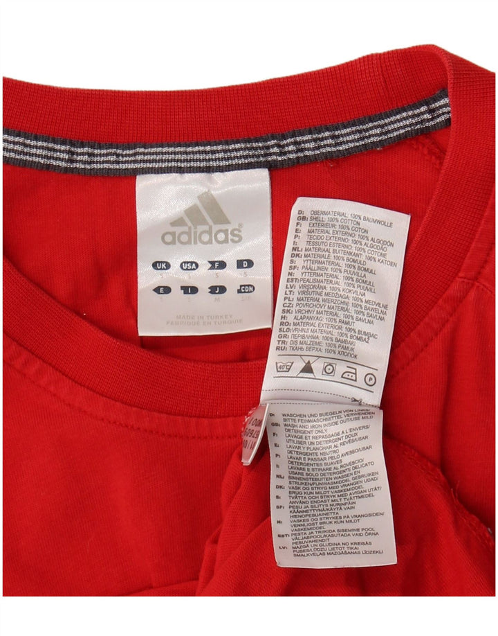 T-shirt Adidas da uomo Top Small rossa in cotone