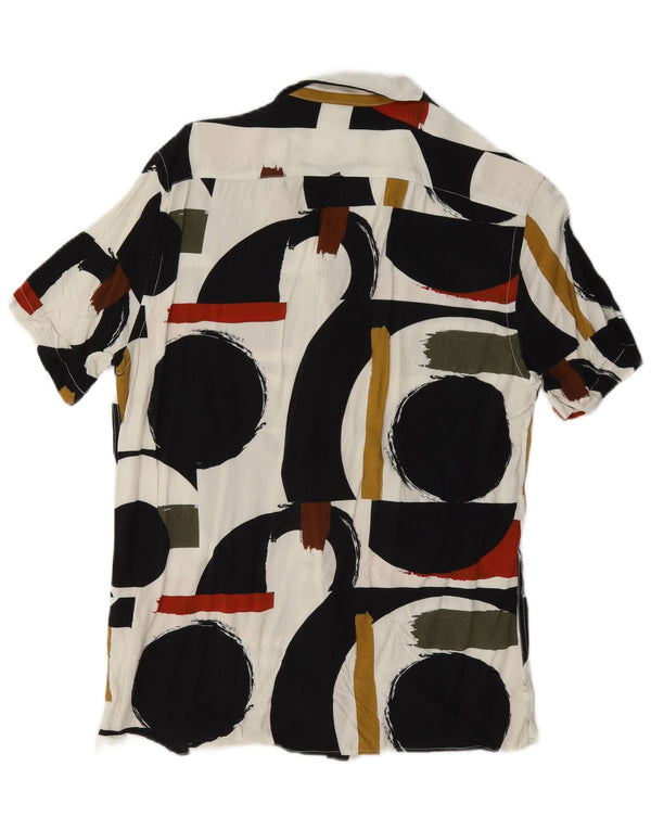 Camicia Zara da uomo a maniche corte vestibilità comoda piccola multicolore geometrica
