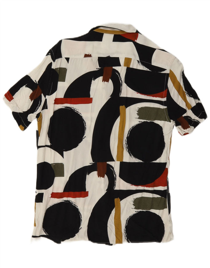 Camicia Zara da uomo a maniche corte vestibilità comoda piccola multicolore geometrica